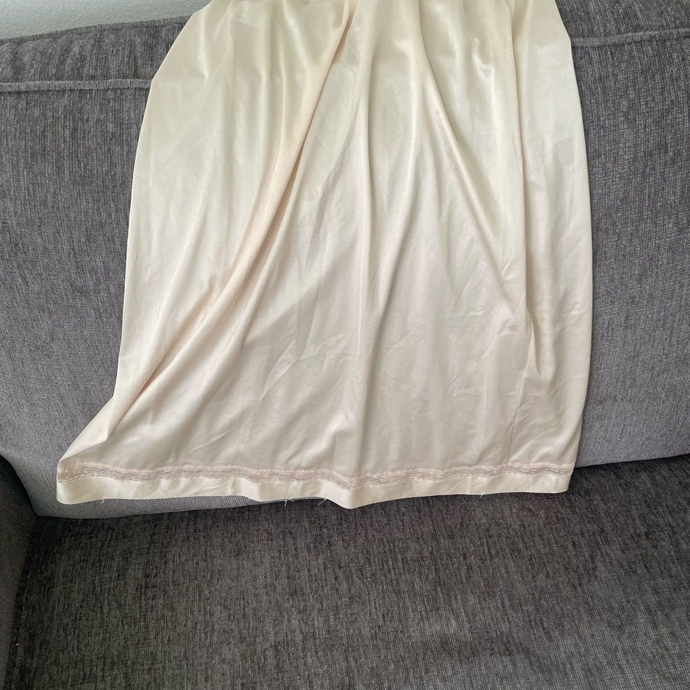 Vintage Cream Slip Skirt